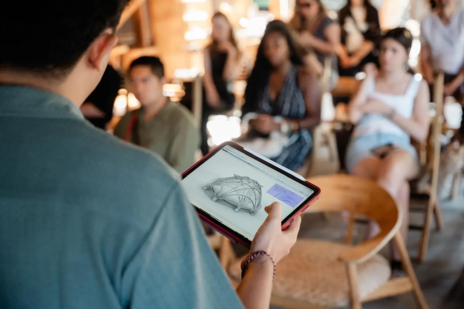Bamboo architecture workshop tablet presentation